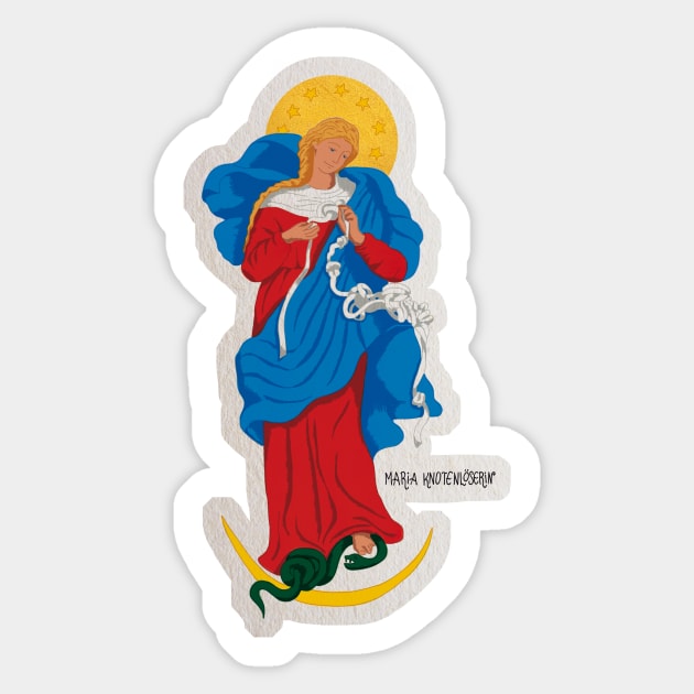 Mary who unties the knots Sticker by Ô Bonne Mère